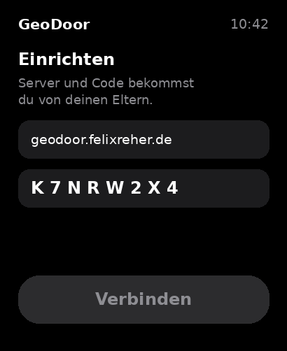 Einrichtungsbildschirm auf der Apple Watch